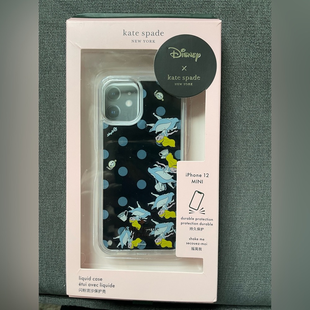 Disney x Kate Spade iPhone 12 Mini Alice in Wonderland case.